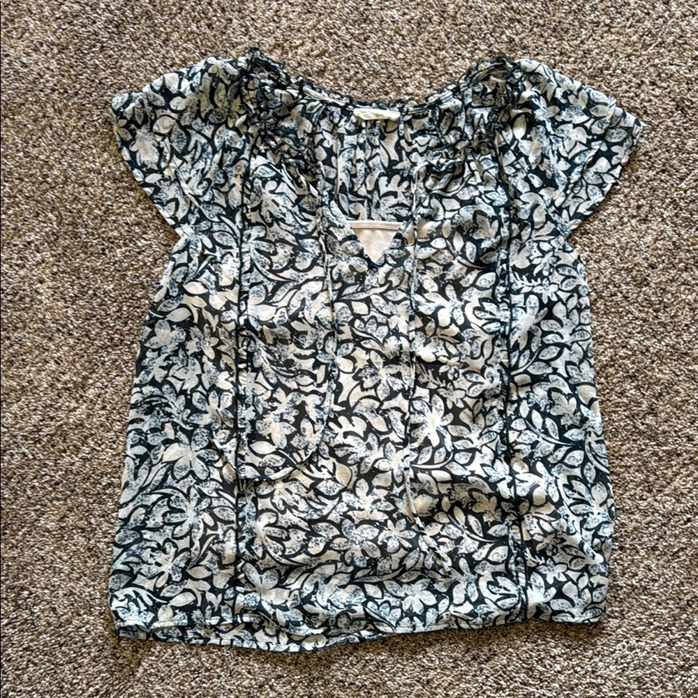 Lovestitch Women’s Blue and Cream Blouse
